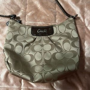 Coach Tan/Brown Logo Crossbody | EUC